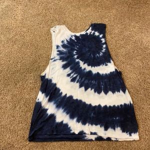 Blue and white tie dye t shirt. Size M